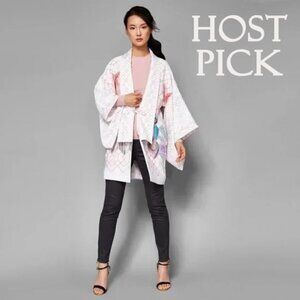 NWT Ted Baker London printed self-tie draped kimono jacket
